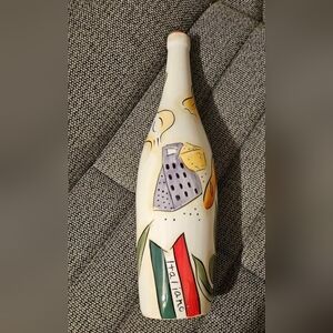 12" PAMPERED CHEF OIL VINEGAR SALAD DRESSING HAND PAINTED BOTTLE